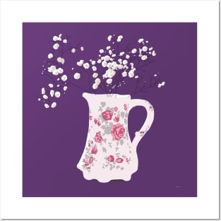 White Flower Jug Posters and Art